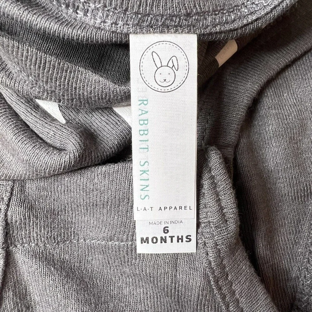 The Bebe Grey‎ Rabbit Skins Bodysuit 6 Month New